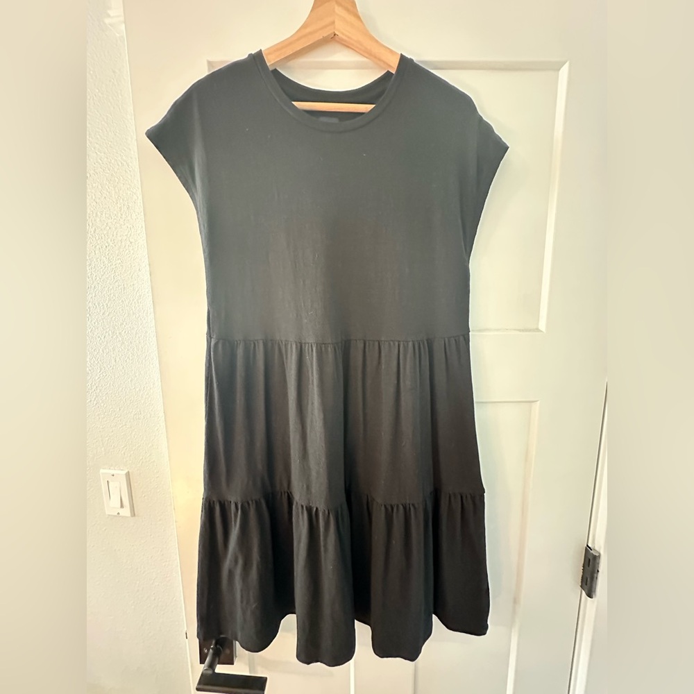 Elegant Black Tiered Dress